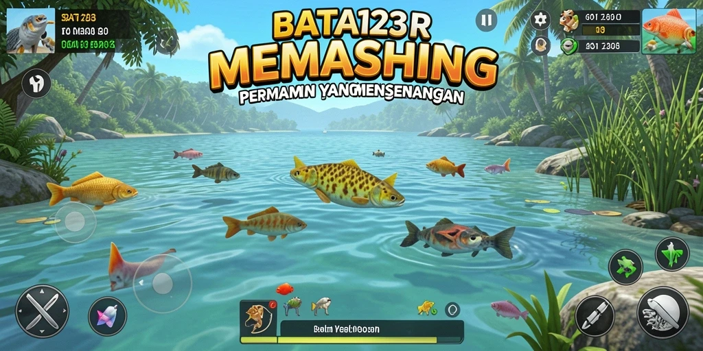 Tampilan gameplay BATA123 yang mendebarkan saat memancing.