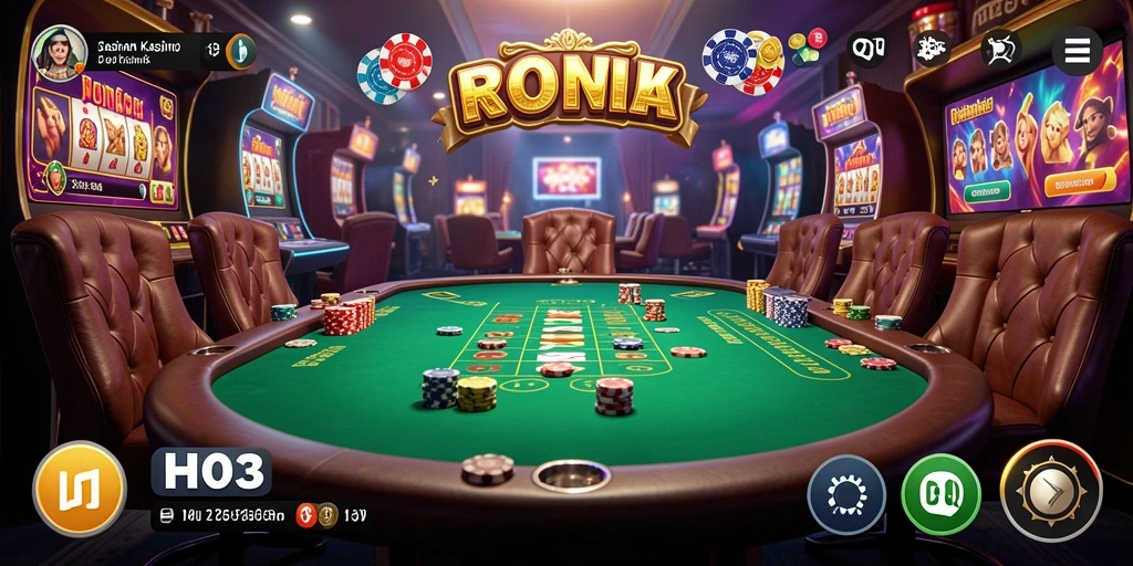Tampilan gameplay menarik di H03 dengan berbagai pilihan permainan Kasino.