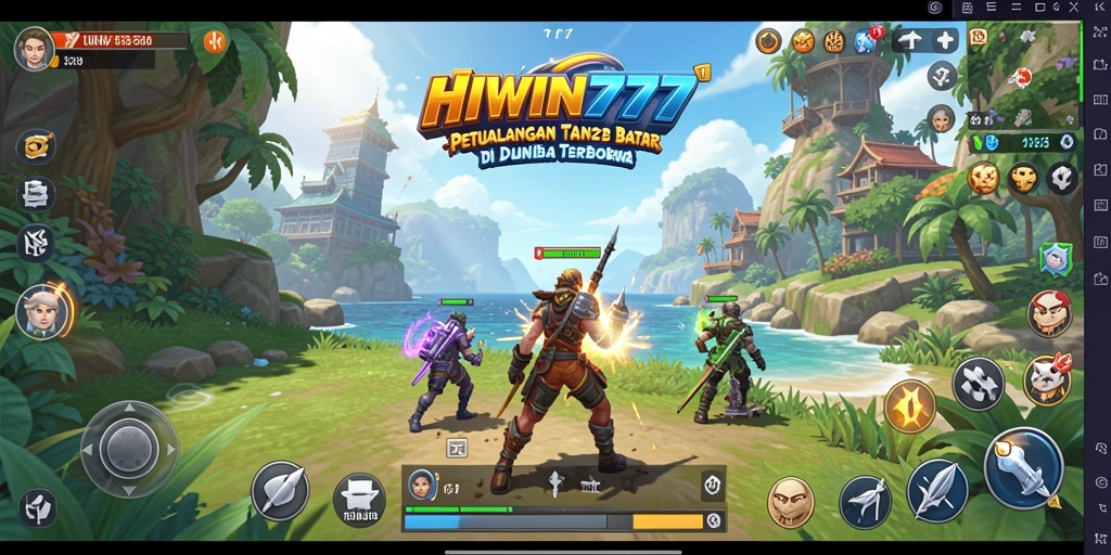 Tampilan gameplay yang mengesankan dari HIWIN777 di dunia terbuka.