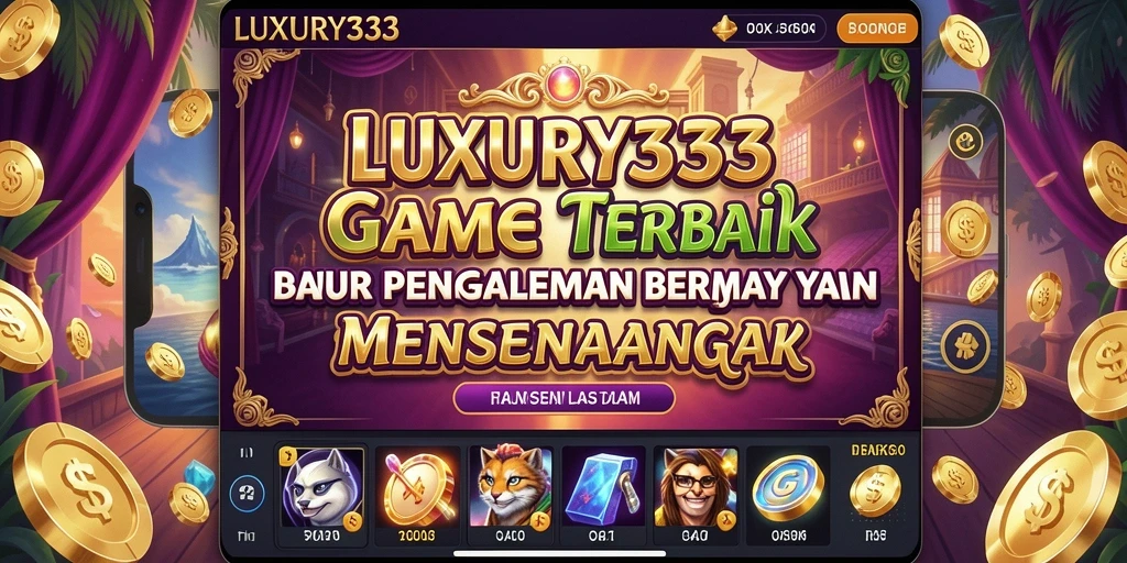 Tampilan gameplay menarik LUXURY333 yang penuh warna.