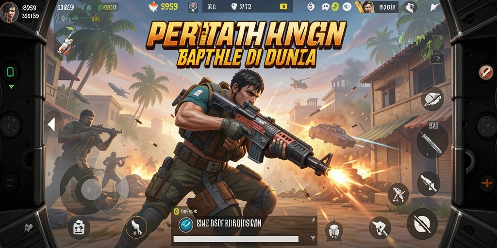 Tangkapan layar gameplay S9S9 menampilkan aksi seru dalam pertempuran Battle Royale.