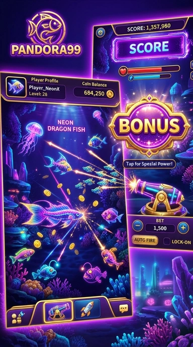 Tampilan antarmuka pandora99 yang bersih dan intuitif.